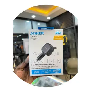 Anker Nano 2-in-1 Clutter-Free Car Charger.