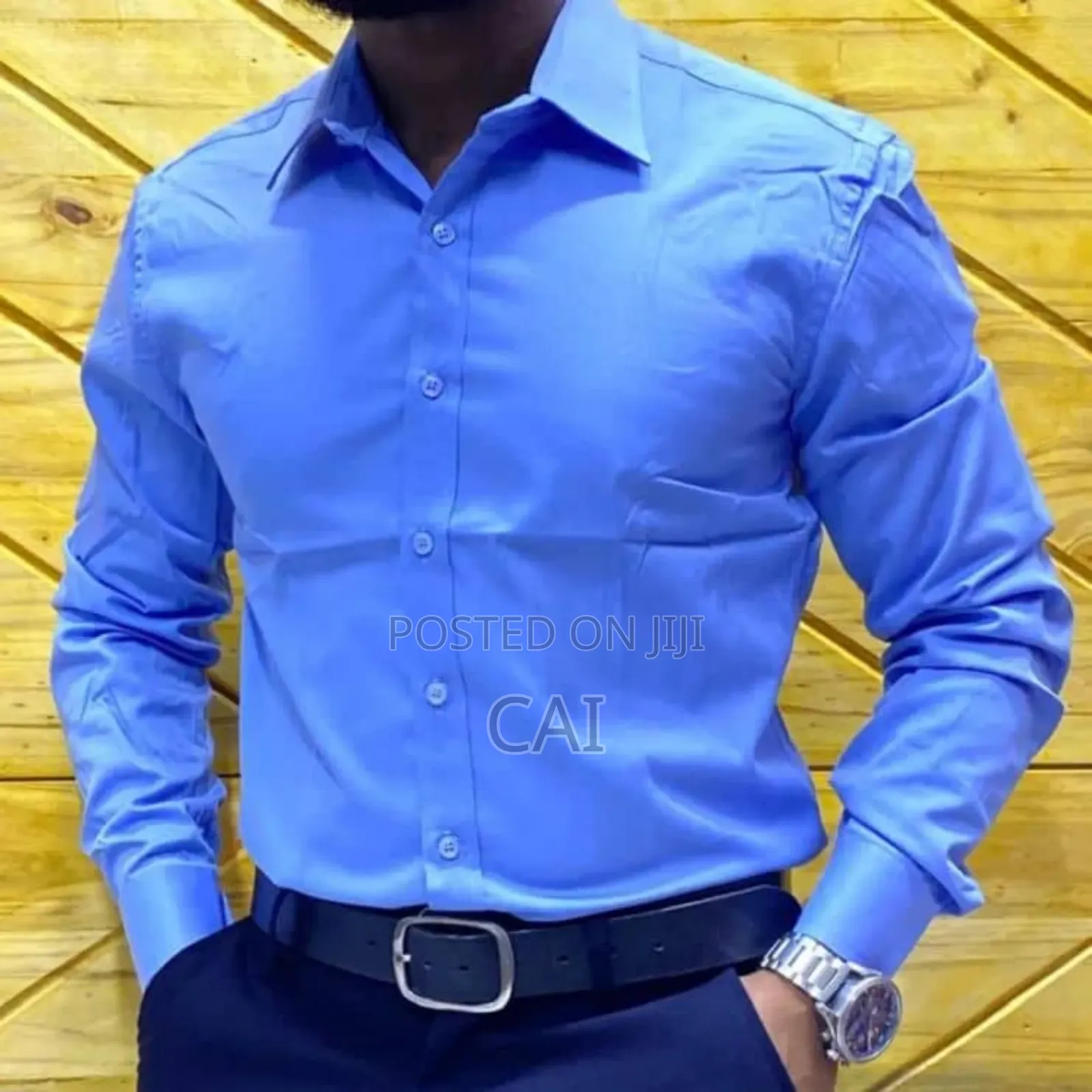 Cotton Plain Shirt. Gentleman