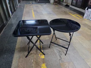 Strong and Unique Round Glass Table With Metal Frame