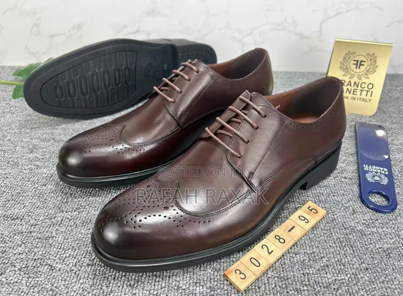 Original Dark Tan Franco Banetti Oxford Formal/Gentle Shoes