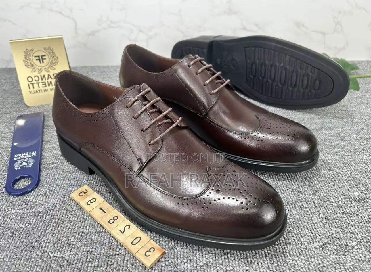 Original Dark Tan Franco Banetti Oxford Formal/Gentle Shoes