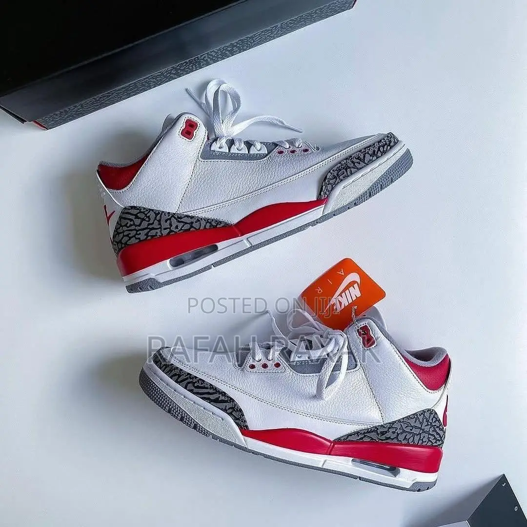 Men’S Classic Nike Air Jordan 3 Retro Fire Red Sneakers