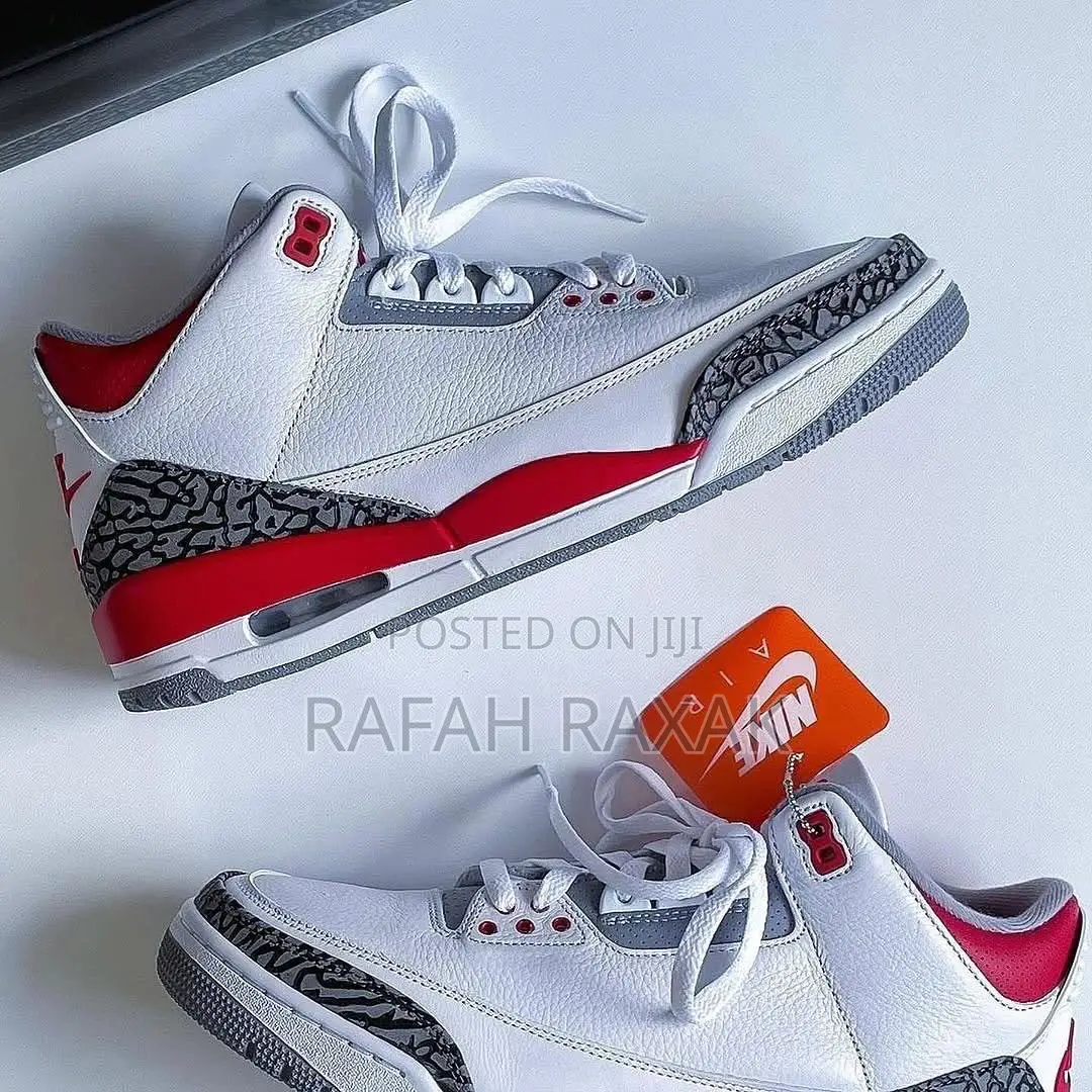 Men’S Classic Nike Air Jordan 3 Retro Fire Red Sneakers