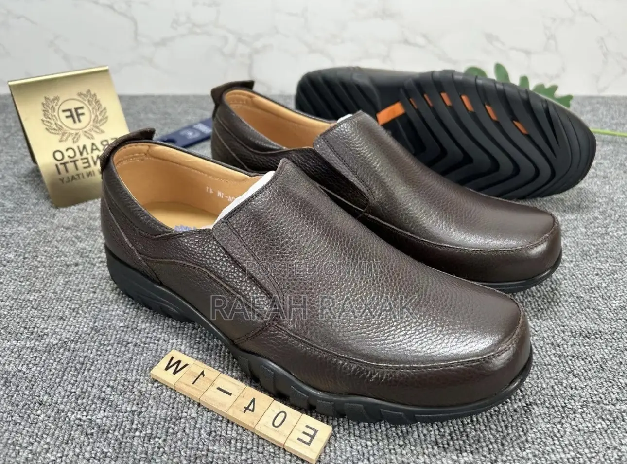 Original Men’S Dark Tan Franco Banetti Casual Leather Shoes