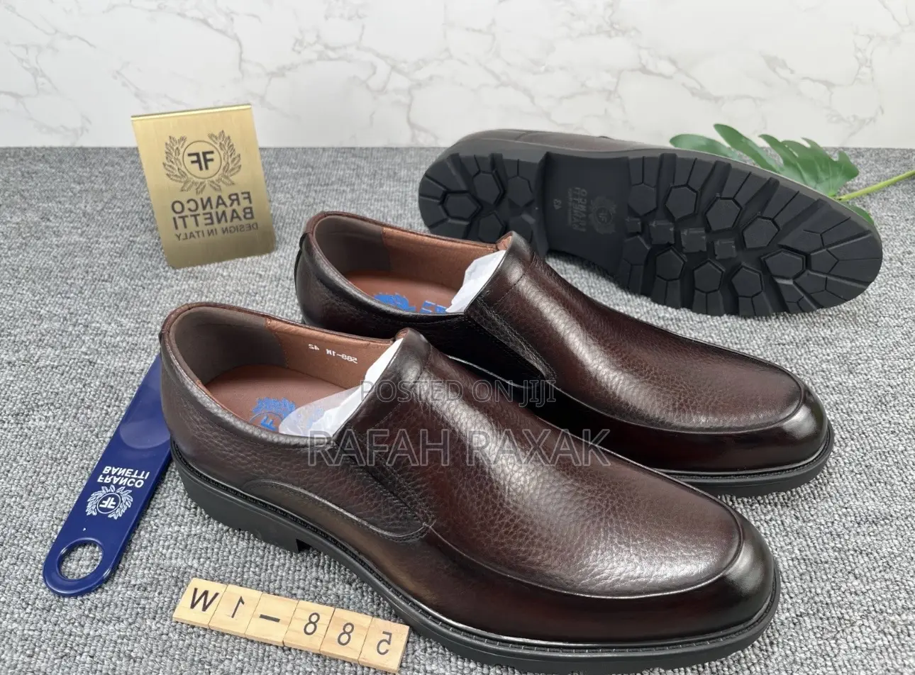 Men’S Brown Franco Banetti Formal/Gentle Leather Loafers