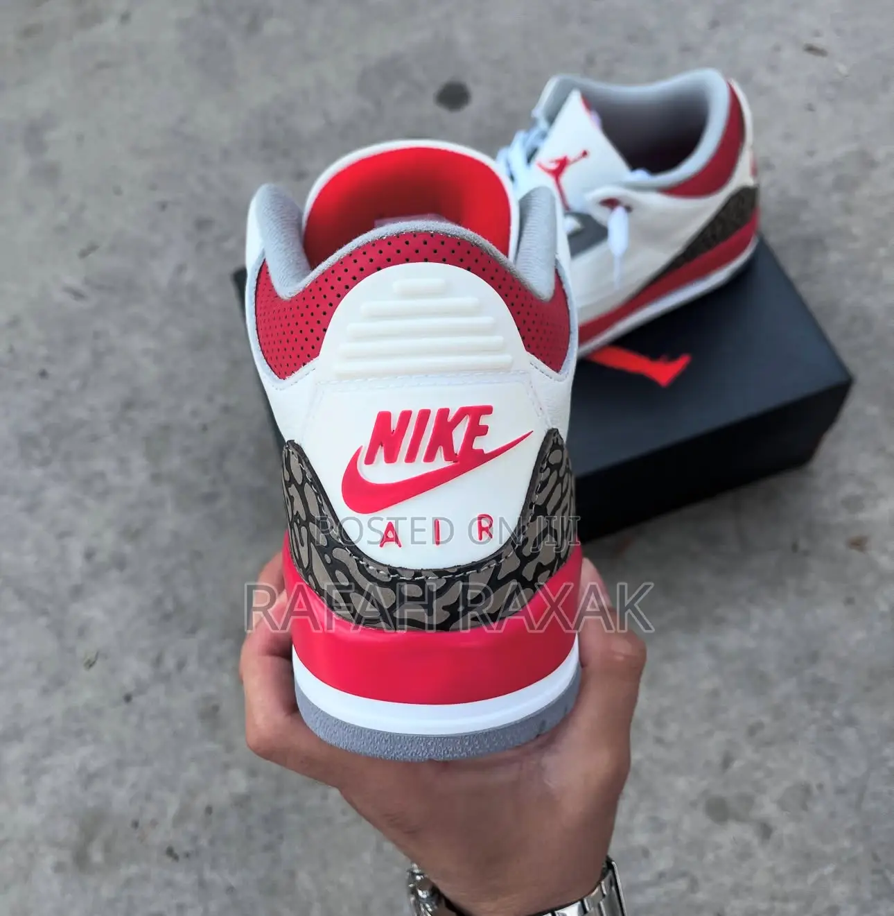 Classic White/Red Nike Air Jordan 3s Retro in Stock