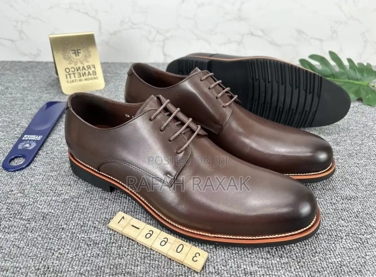 Men’S Super Classic Brown Franco Banetti Formal Office Shoes