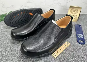 Original Black Franco Banetti Casual Leather Shoes