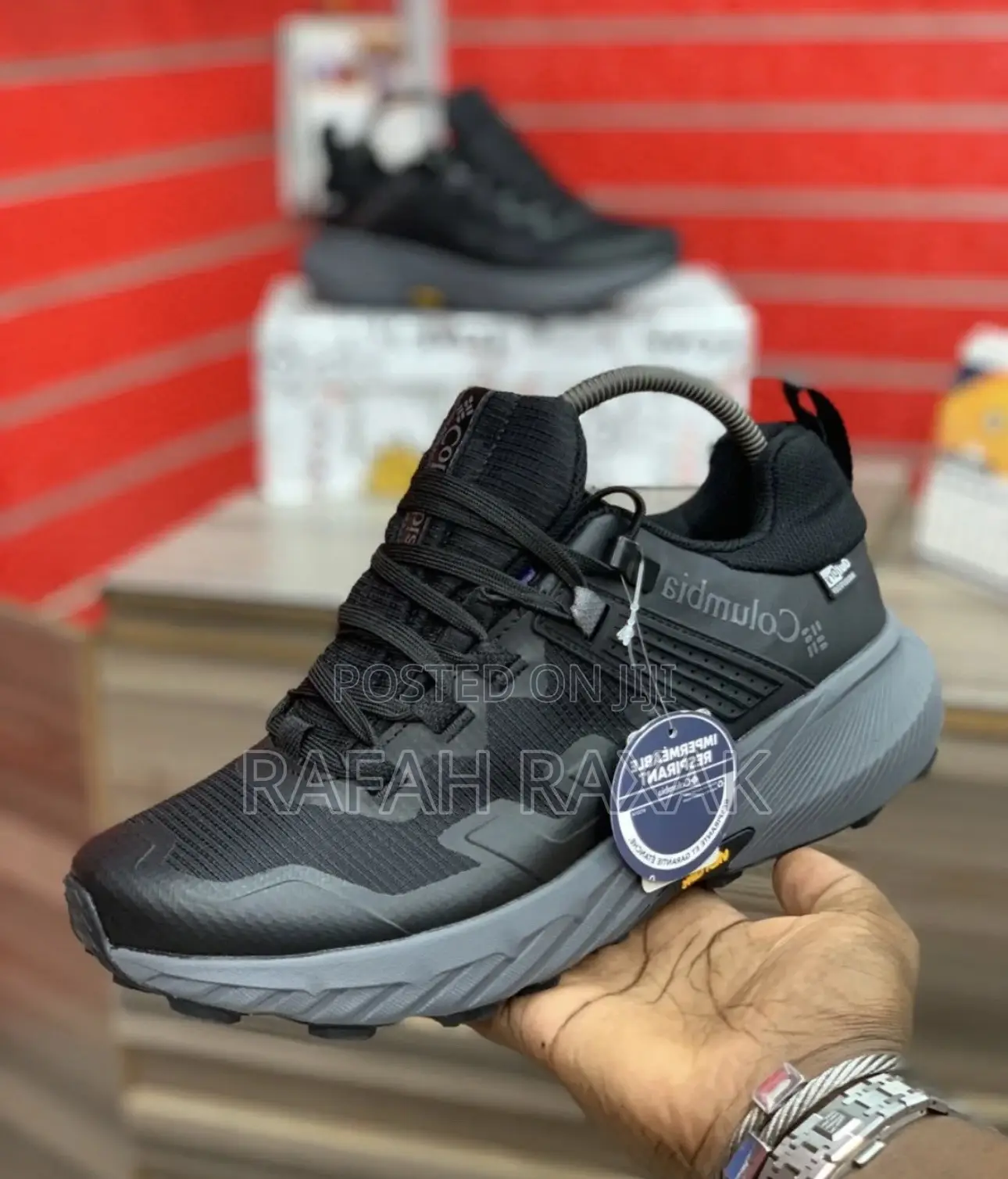 Men’S Black/Gray Columbia Facet 75 Waterproof Hiking Sneaker