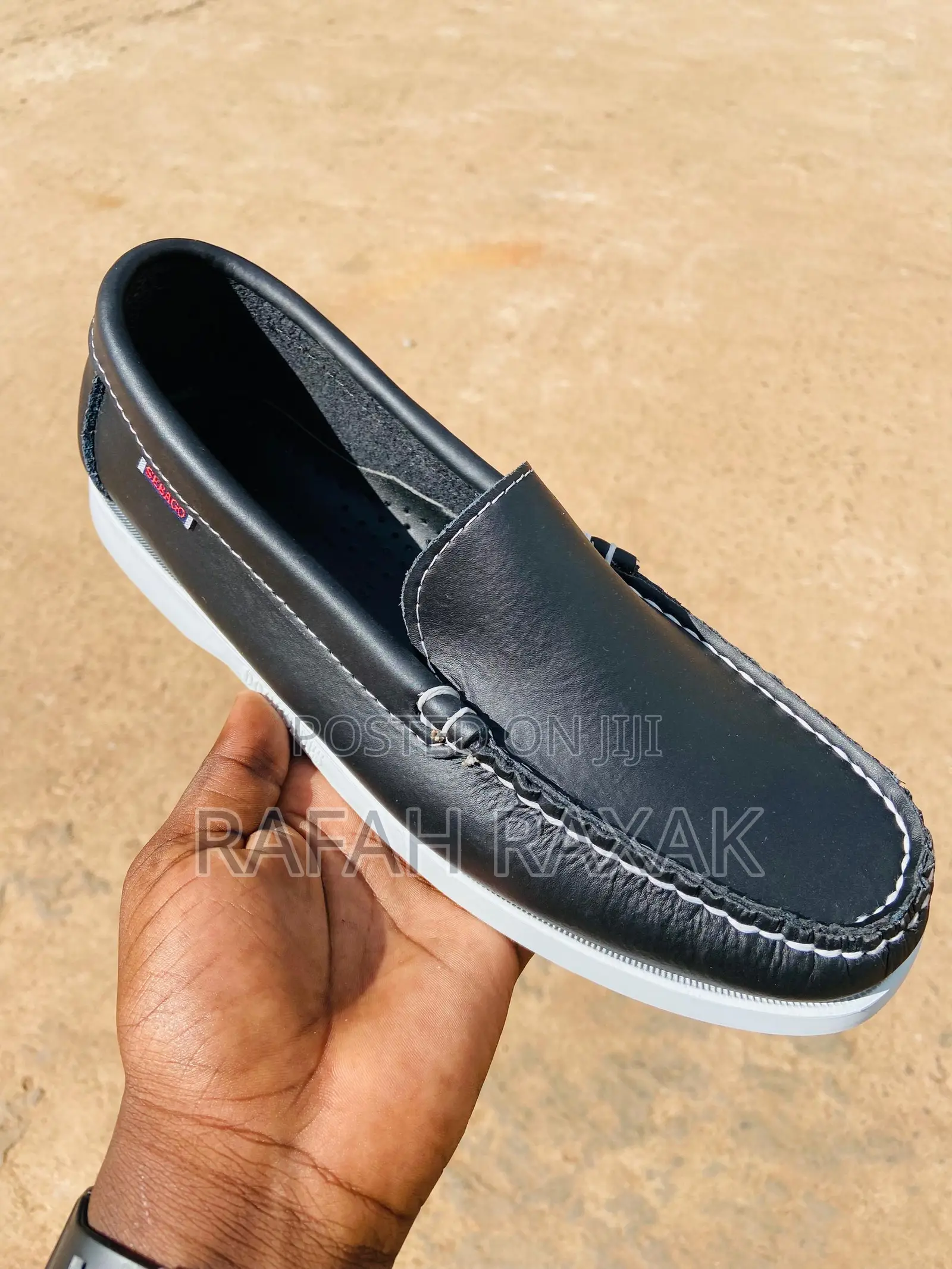 Original Black/White Platinum Sebago Smart Casual Moccasins