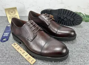 Men’S Tan Rough Leather Franco Banetti Formal Lace Up Oxford