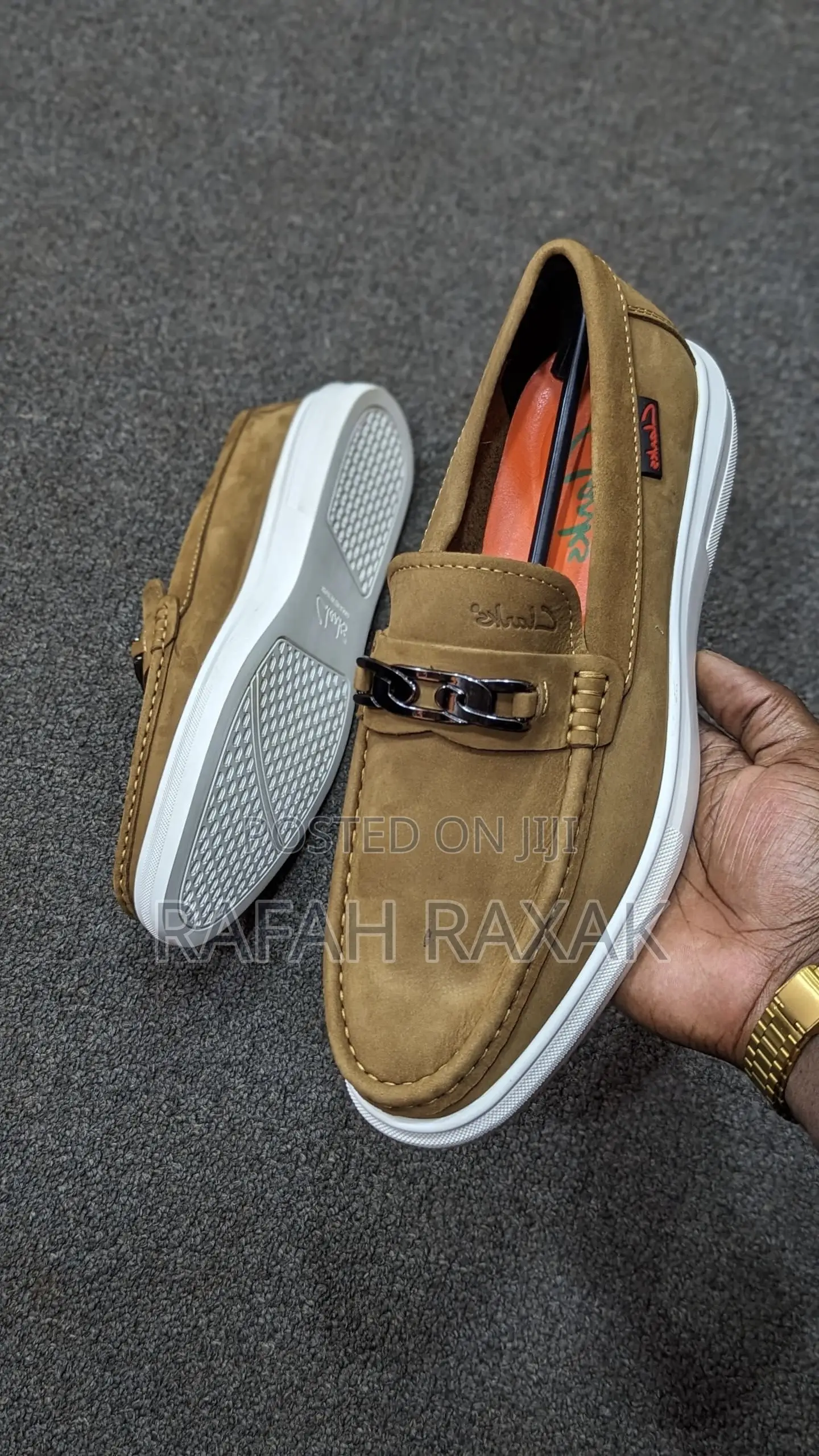 Men’S Brown Clarks Smart Casual Moccasin Loafers