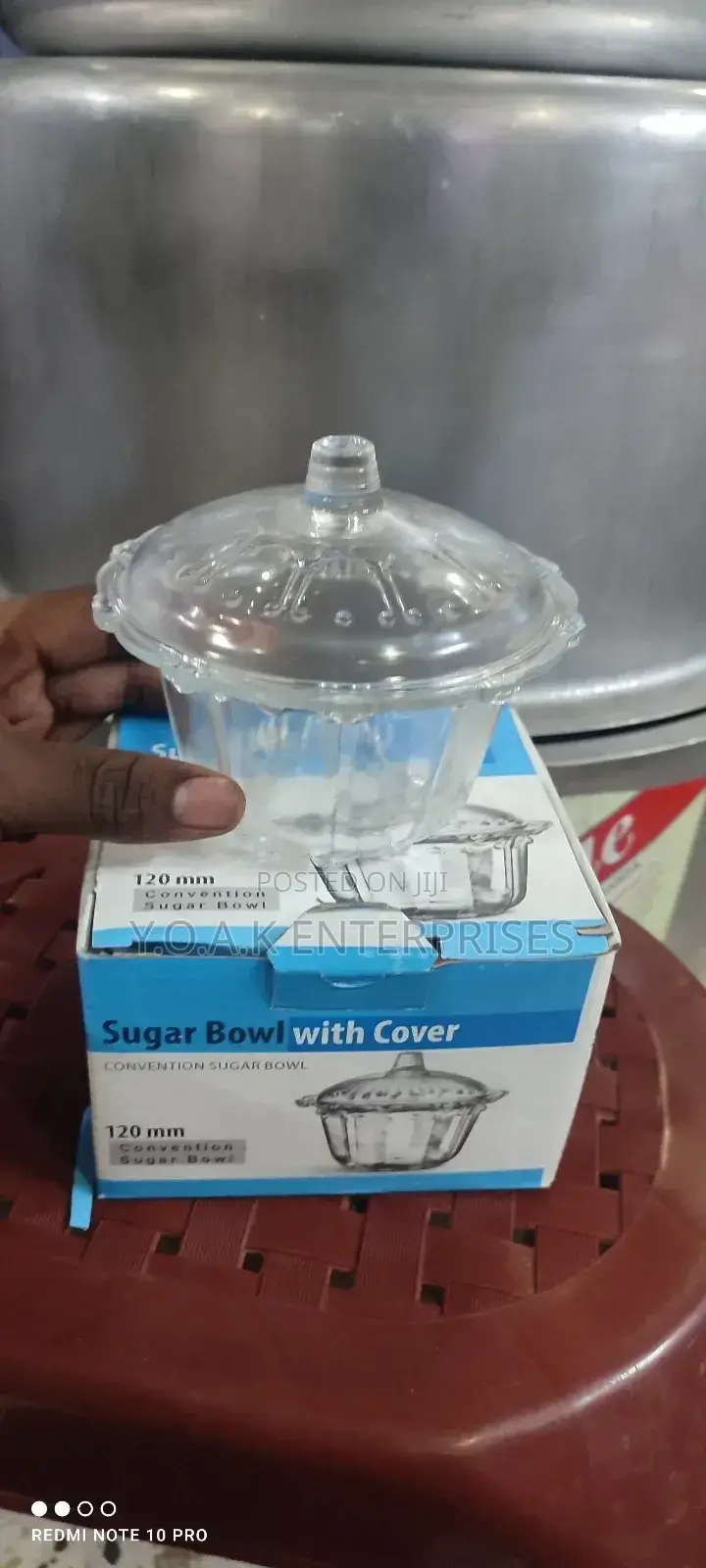 Glass Sugar Bowl 6pcs
