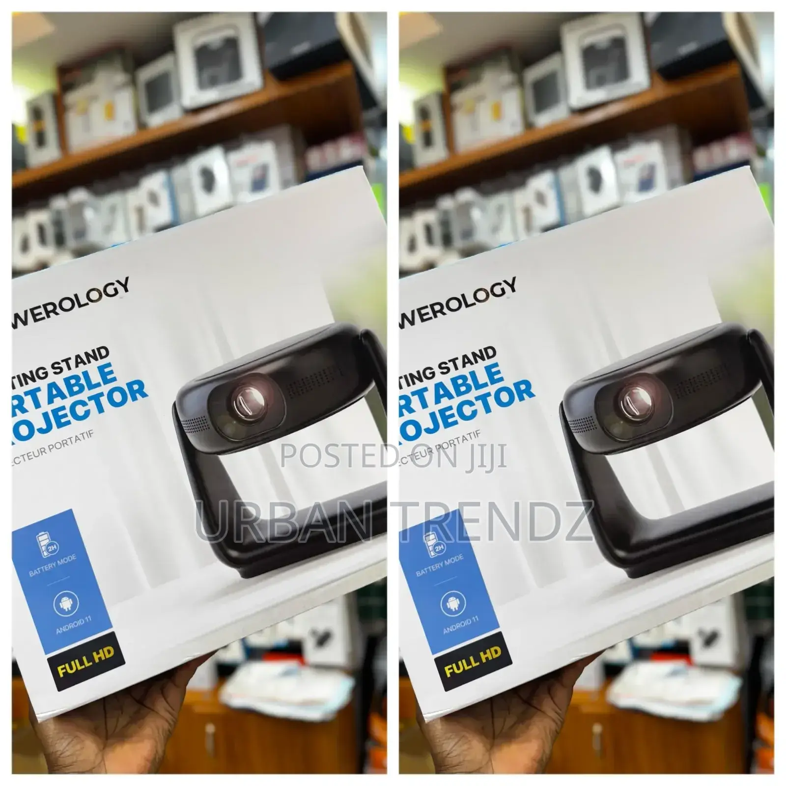Powerology Rotating Stand Portable Projector