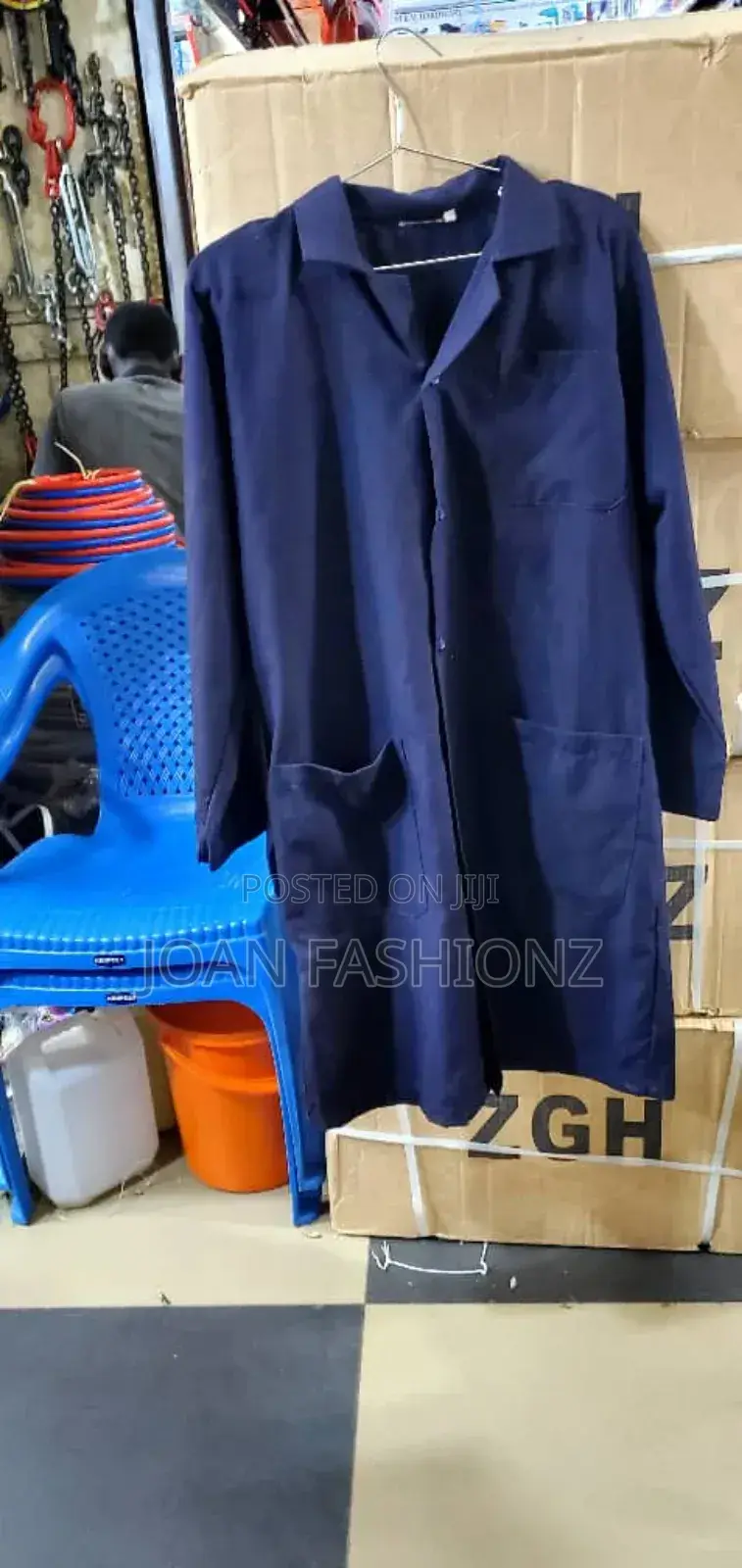 Safety Over Coat-navy Blue