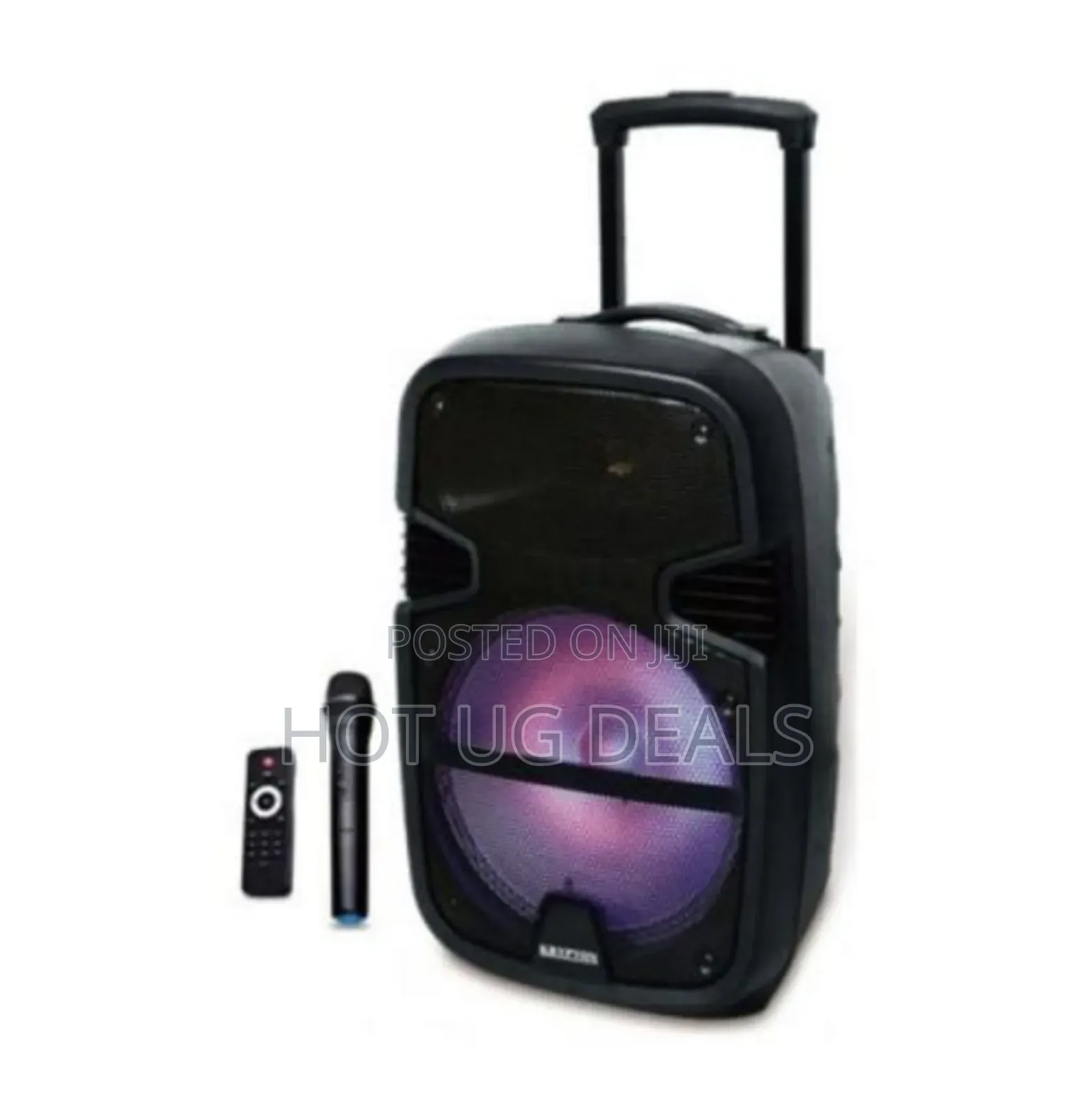 Saachi Rechargeable Trolley Speaker With 2 Microphone