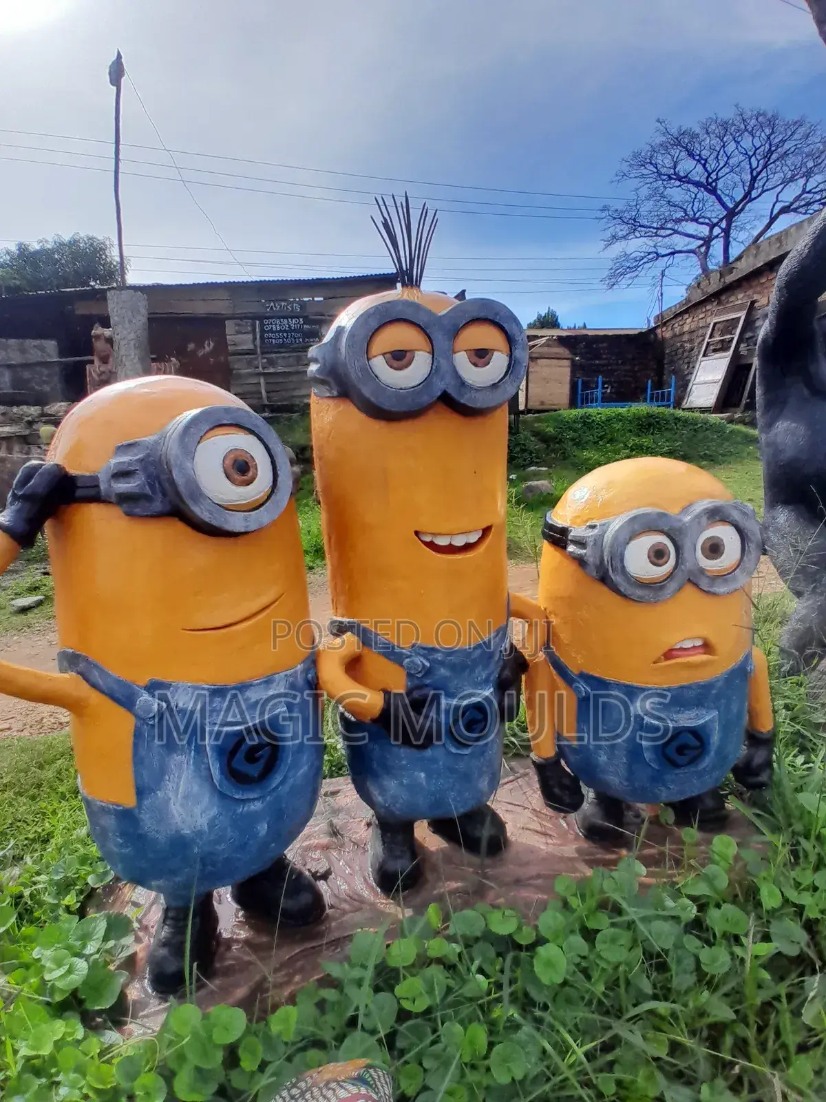 Concrete Minions Sculpture
