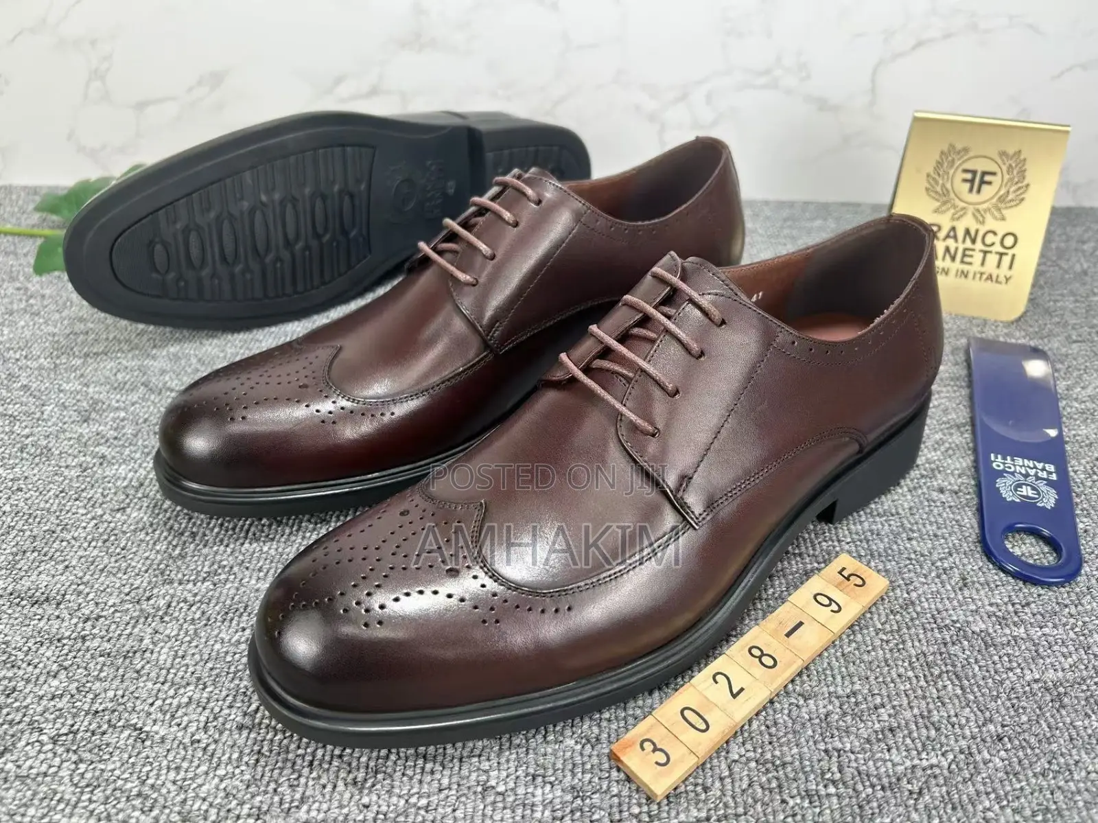 New Classic Franco Banneti Leather Oxfords in Stock