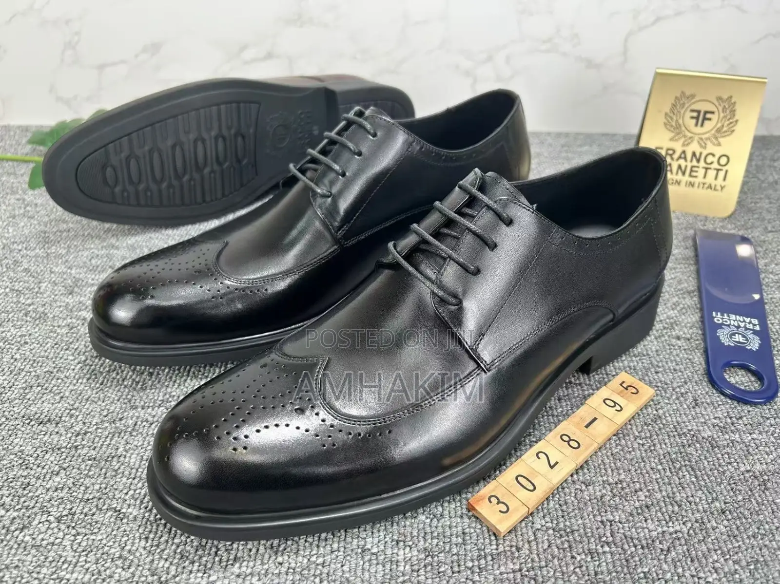 New Classic Franco Banneti Leather Oxfords in Stock