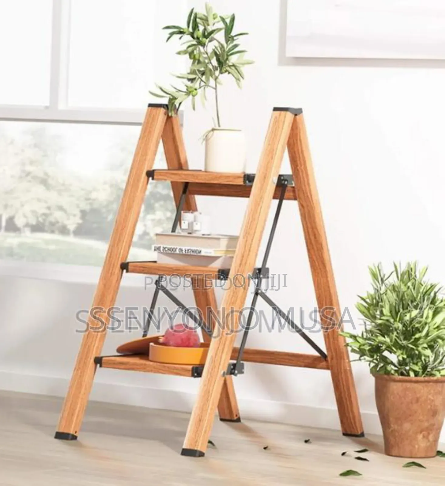 3 Step Stool Home Ladder - Multifunctional Foldable