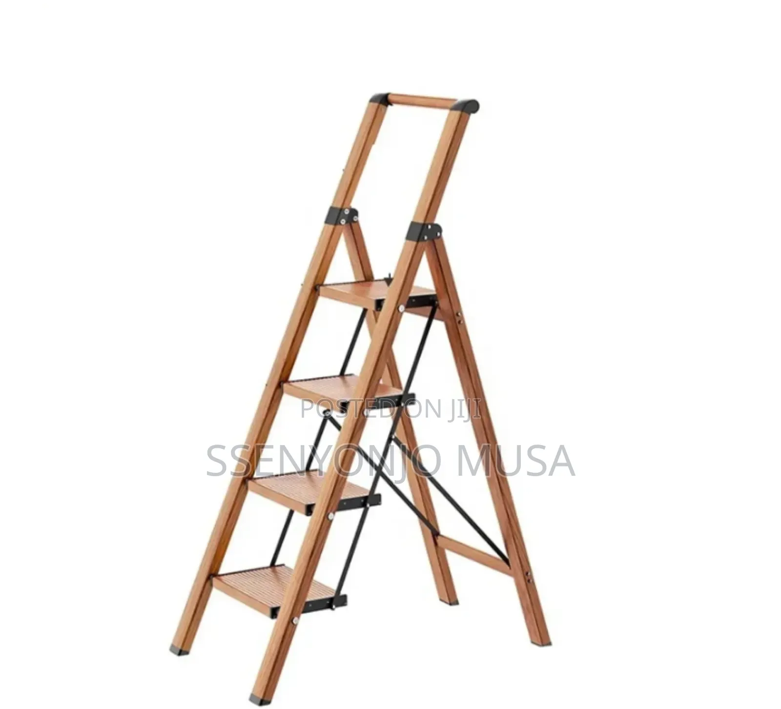 4-Step Folding Ladder - Lightweight Anti-Slip