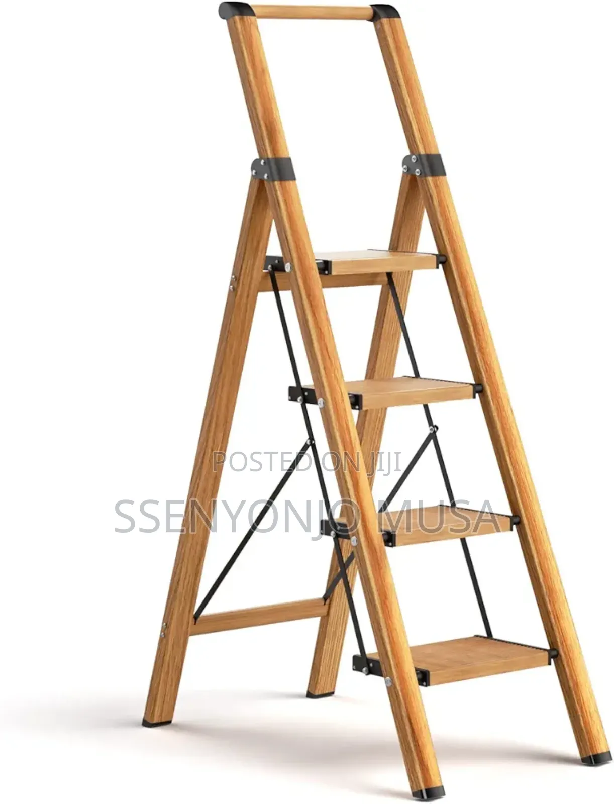 4-Step Folding Ladder - Lightweight Anti-Slip
