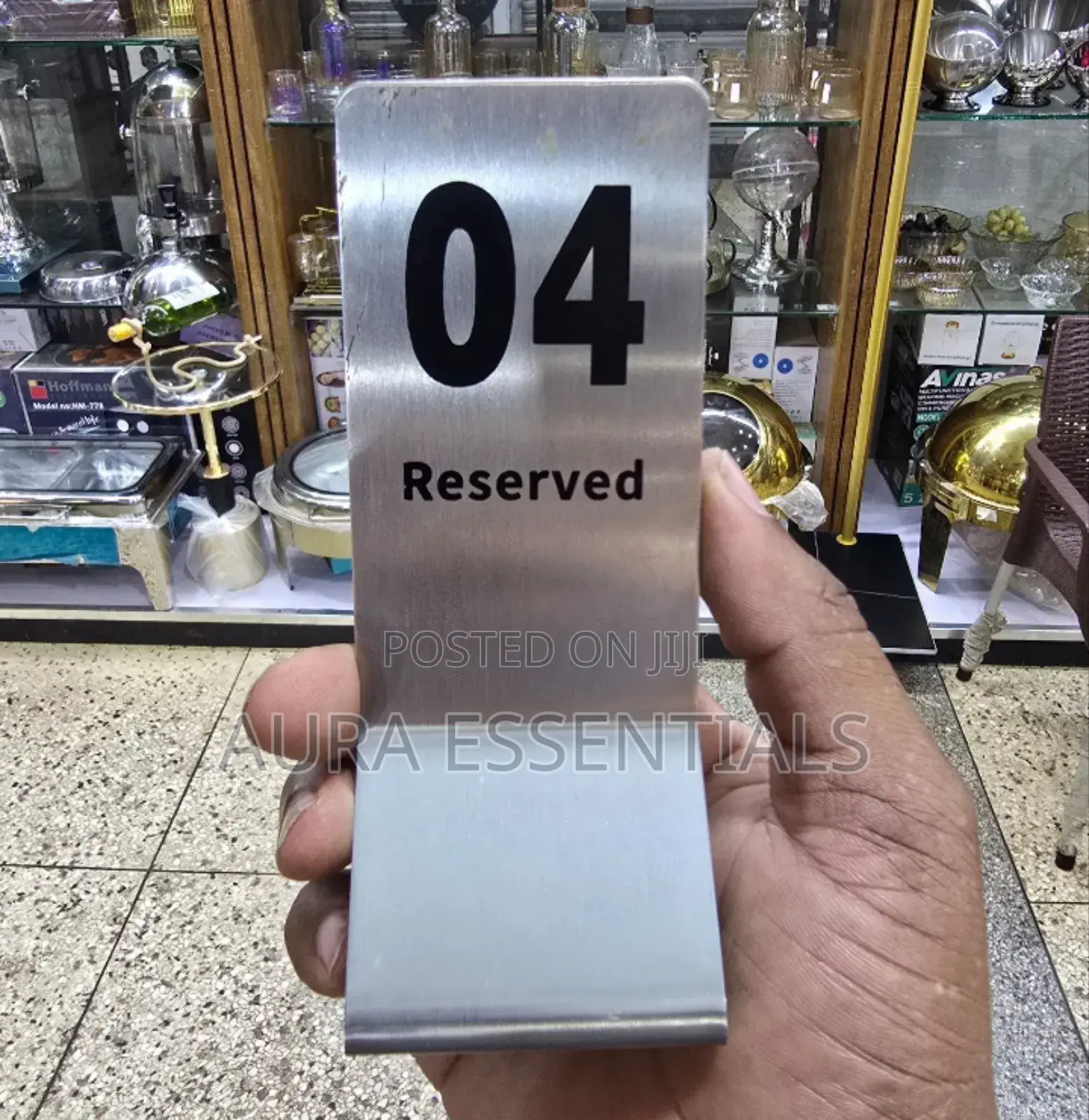 2in1 Free Standing Stainless Table Place Card