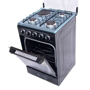 SPJ 3 Gas Burner 1 Electric 50x50 Standing Cooker - Black