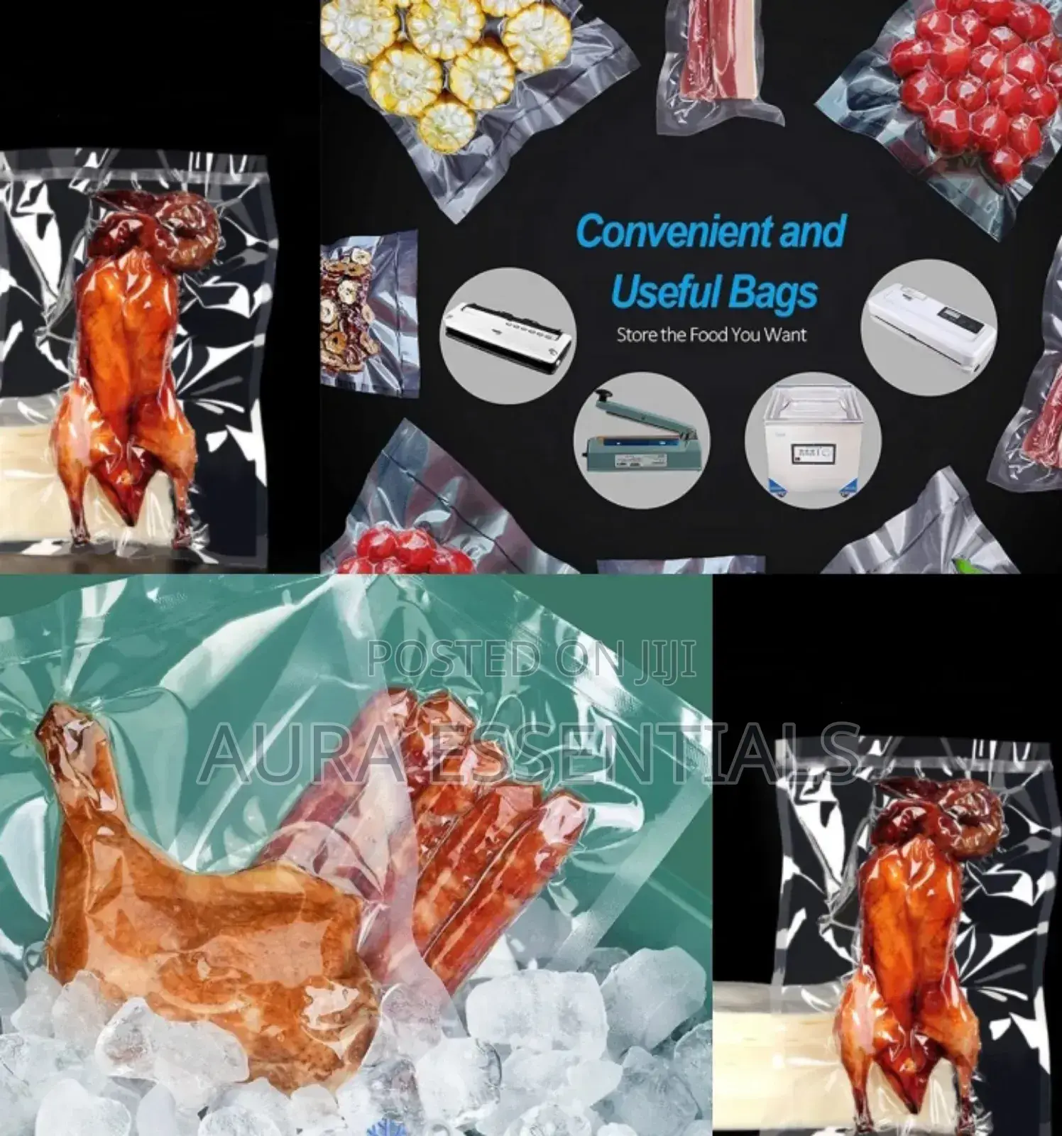 100pcs Big Size Bpa Free Vacuum Food Sealing Bags