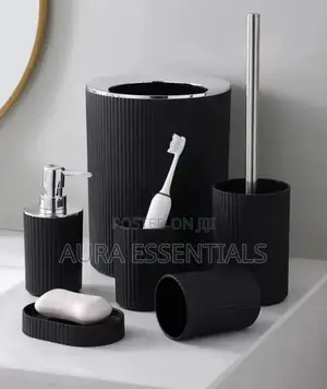 6pcs Bathroom Accessories Set Black
