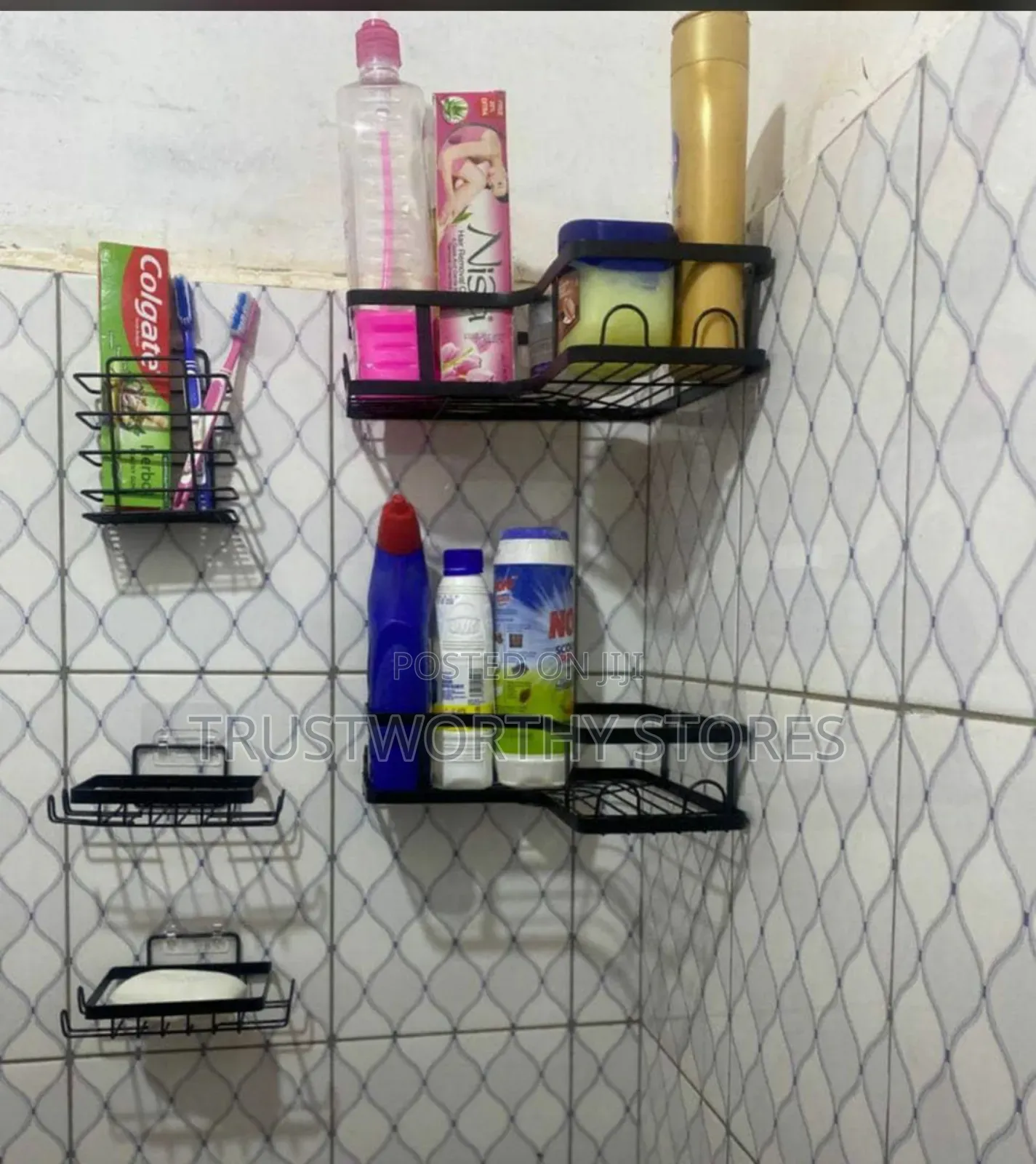 Bathroom Shower Corner Organizer - 5pcs in 1 (Metallic)