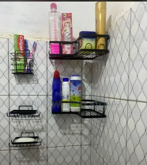 Bathroom Shower Corner Organizer - 5pcs in 1 (Metallic)
