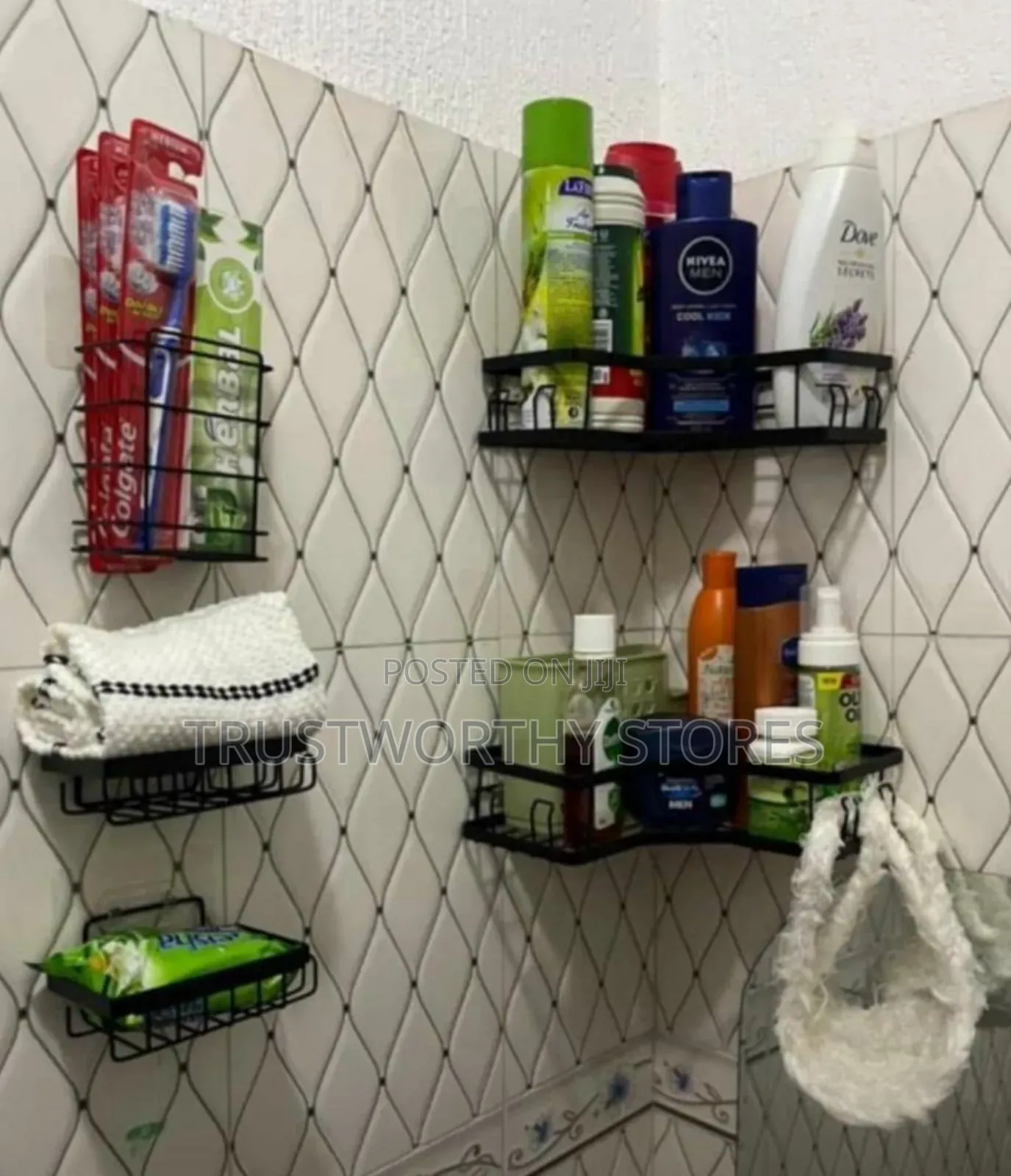 Bathroom Shower Corner Organizer - 5pcs in 1 (Metallic)
