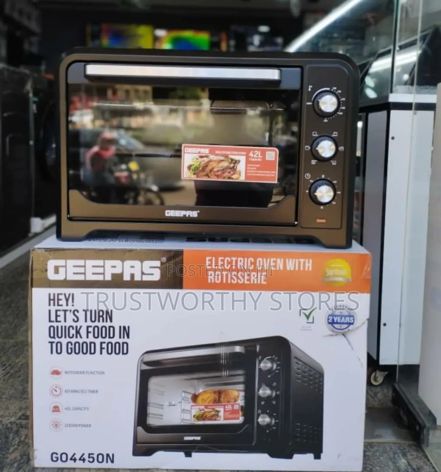 Geepas 60l Electric Minioven With Convection and Rotisserie