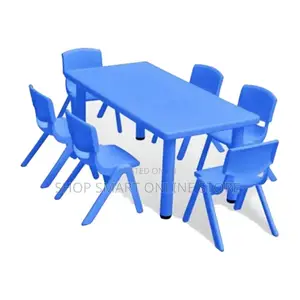 Plastic Kids Table and 8 Chairs Set