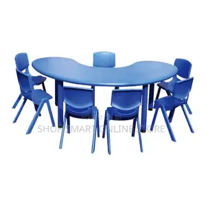 Study Moon Kids Plastic Table and Chairs Set