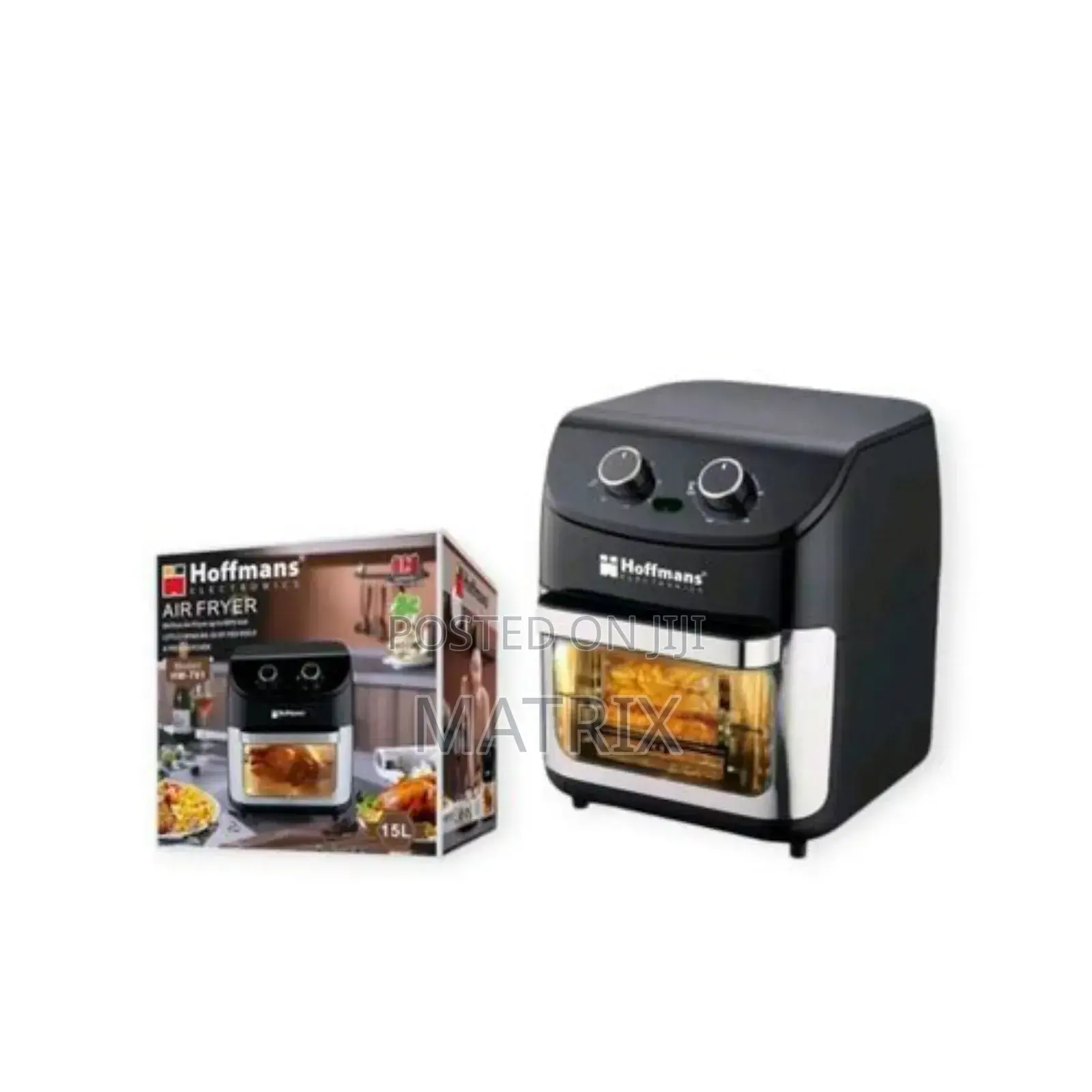 Hoffmans 15 Liters Large Electric Airfryer Oven - Black