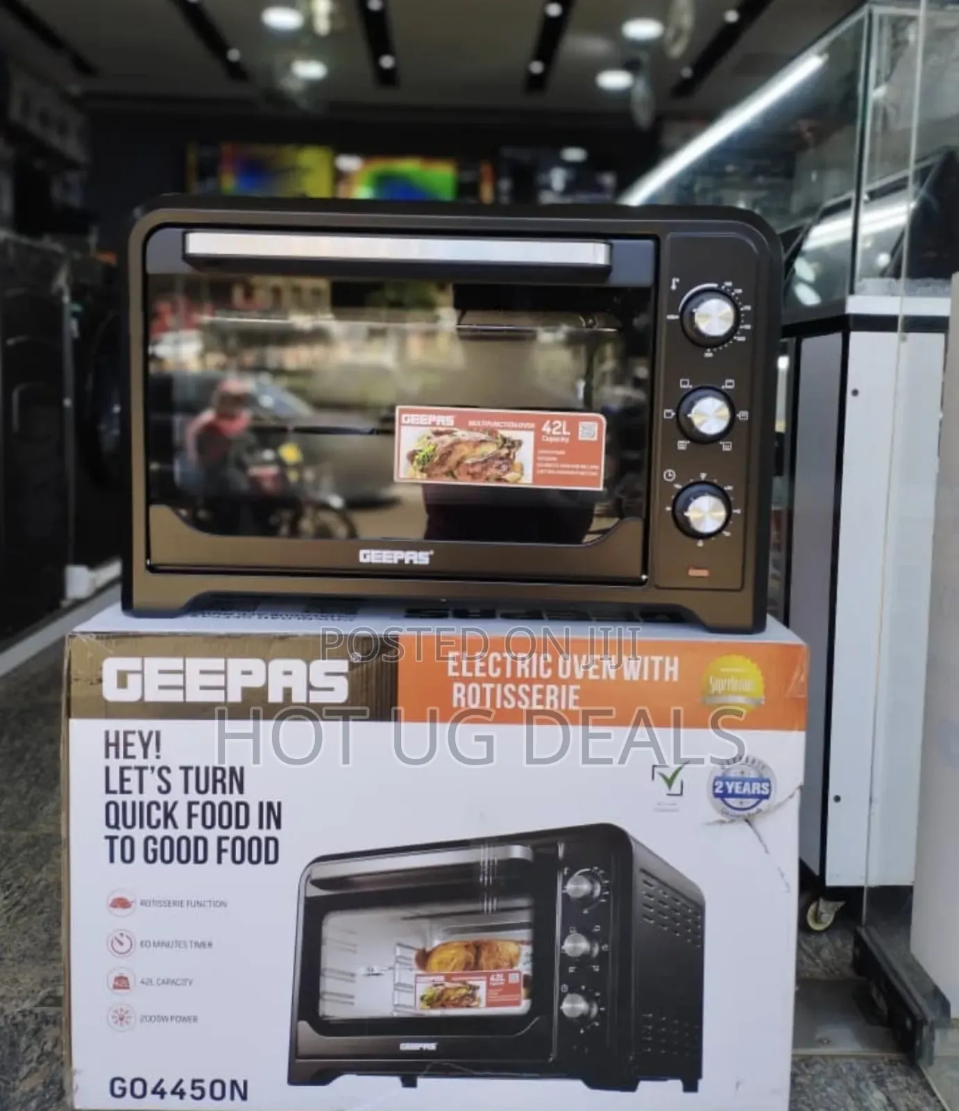 Geepas 42l Electric Oven - Black