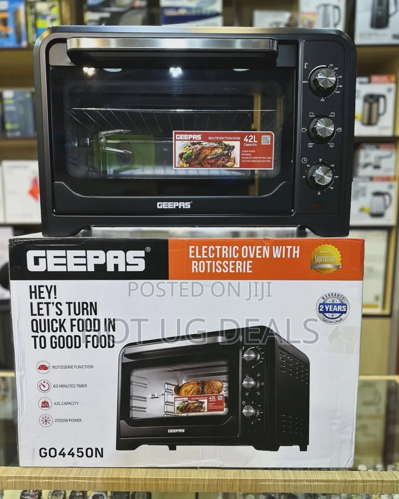 Geepas 42l Electric Oven - Black