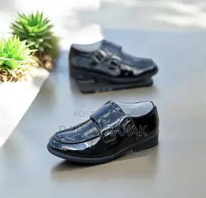 Kid’S Shinny Double Buckle Monk Strap Children’S Gentle Shoe