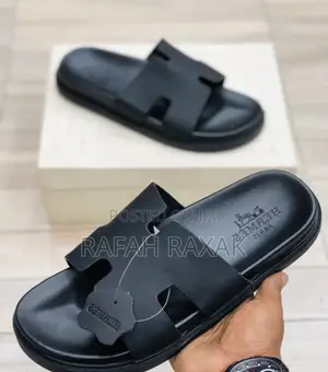 Original Men’S Classic Black Hermes Push in Sandals