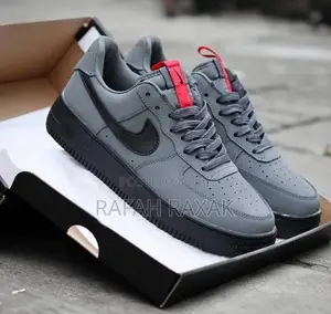 Photo - Men’S Classic Grey/Black Nike Air Force 1 ‘07 Low Sneakers