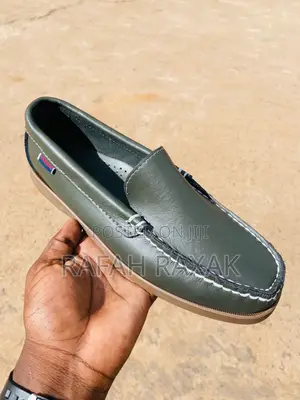 Men’S Army Green Smart Casual Platinum Sebago Moccasins