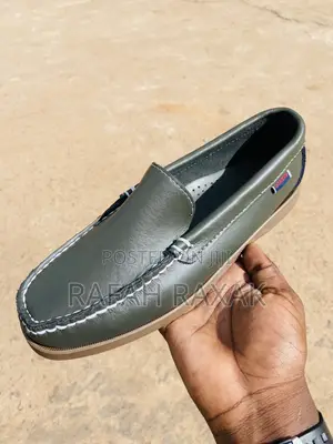 Men’S Army Green Smart Casual Platinum Sebago Moccasins