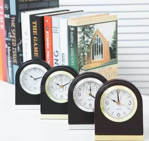 Table Desktop Mute Leather Alarm Clock