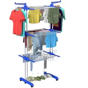 3 Layers Clothes Hanger - Blue White