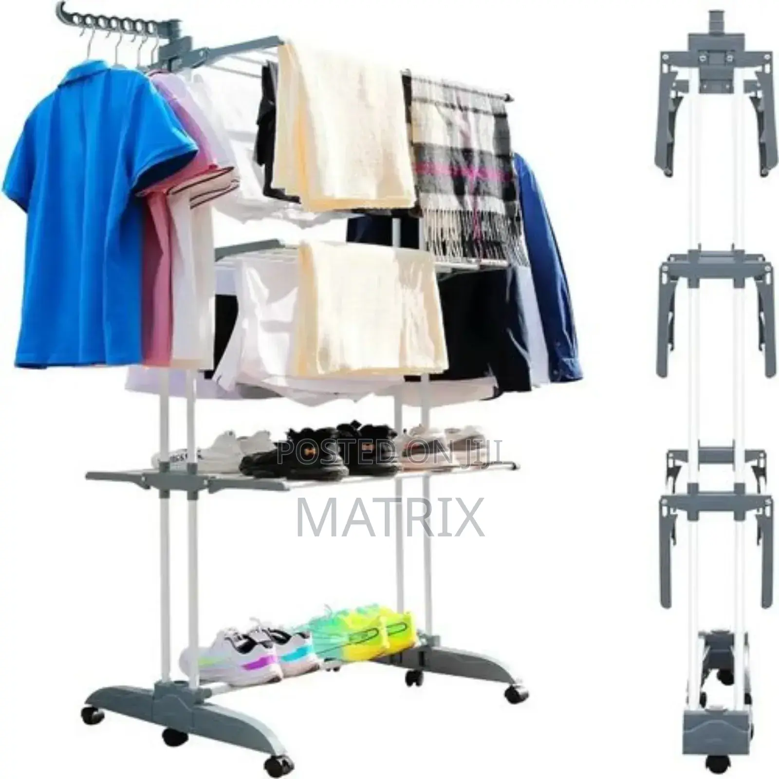 3 Layers Clothes Hanger - Blue White