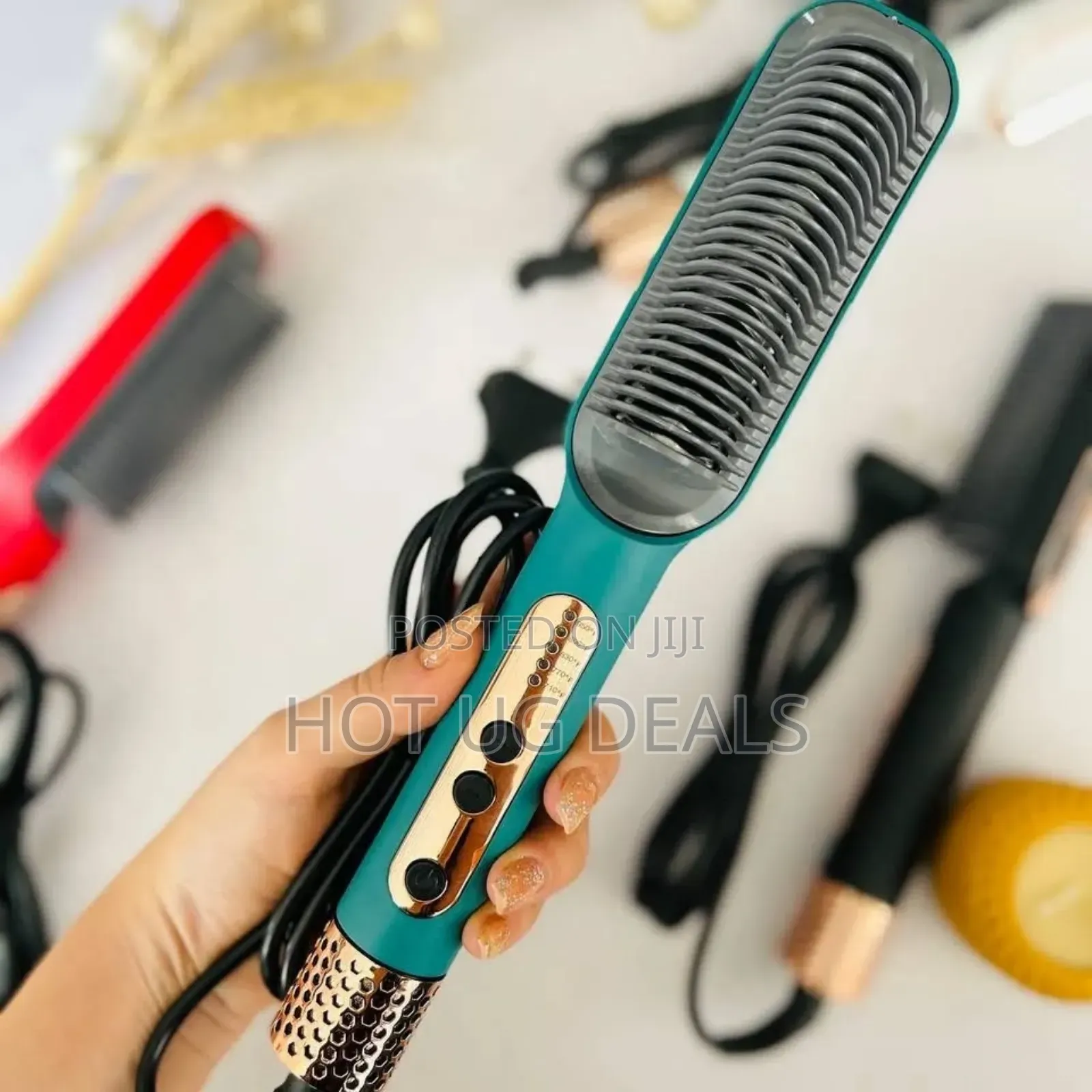 2 In 1 Hot-air Hair Styling Comb Straightener Hair Brush