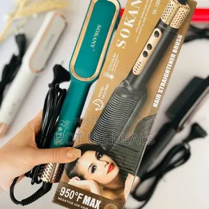 2 In 1 Hot-air Hair Styling Comb Straightener Hair Brush