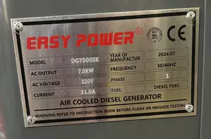 Low Noise Generator 7kva Easy Power